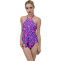 Pattern Pink Stars Texture Seamless Go with the Flow One Piece Swimsuit View1