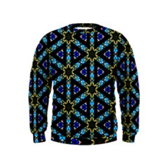 Stained Glass Pattern Church Window Kids  Sweatshirt by Simbadda