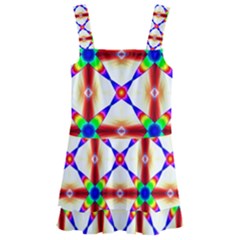 Rainbow Pattern Pattern Texture Kids  Layered Skirt Swimsuit by Simbadda