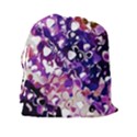 Paint Texture Purple Watercolor Drawstring Pouch (XXL) View2