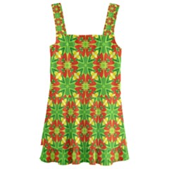 Pattern Texture Christmas Colors Kids  Layered Skirt Swimsuit by Simbadda