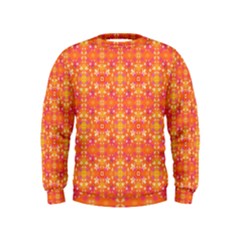  Pattern Abstract Orange Kids  Sweatshirt by Simbadda