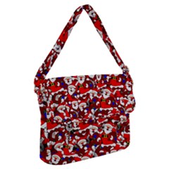 Nicholas Santa Christmas Pattern Buckle Messenger Bag by Simbadda