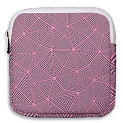 Triangle Background Abstract Mini Square Pouch by Simbadda