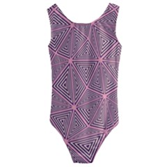 Triangle Background Abstract Kids  Cut-out Back One Piece Swimsuit by Simbadda