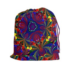 Kaleidoscope Pattern Ornament Drawstring Pouch (xxl) by Simbadda
