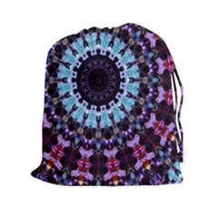 Kaleidoscope Shape Abstract Design Drawstring Pouch (xxl) by Simbadda
