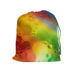 Abstract Sunlight Flower Reflection Color Macro Floating Yellow Circle Macro Photography Spheres Oil Drawstring Pouch (xl) by Vaneshart