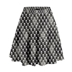 Sketchy Skulls Pattern High Waist Skirt by bloomingvinedesign