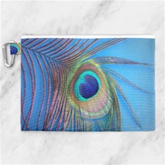 Nature Bird Wing Texture Animal Male Wildlife Decoration Pattern Line Green Color Blue Colorful Canvas Cosmetic Bag (xl) by Vaneshart