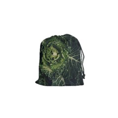 Plant Leaf Flower Green Produce Vegetable Botany Flora Cabbage Macro Photography Flowering Plant Drawstring Pouch (xs) by Vaneshart