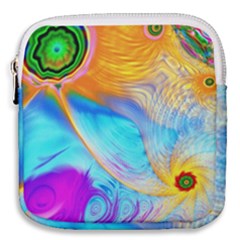 Artwork Digital Art Fractal Colors Mini Square Pouch by Wegoenart