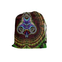 Artwork Fractal Digital Art Drawstring Pouch (large) by Wegoenart