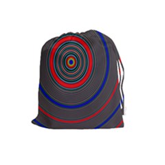 Art Design Fractal Circle Drawstring Pouch (large) by Wegoenart