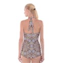 Wood And Wood With Hearts And More Wood Ornate Boyleg Halter Swimsuit  View2
