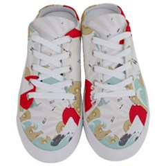 Mountain Sun Japanese Illustration Half Slippers by Vaneshart