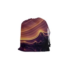Lines Stripes Background Abstract Drawstring Pouch (small) by Vaneshart