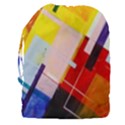 Abstract Lines Shapes Colorful Drawstring Pouch (XXXL) View2