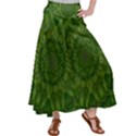 Fauna Nature Ornate Leaf Satin Palazzo Pants View1