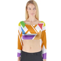 Xcoin Logo 200x200 Long Sleeve Crop Top by Ipsum