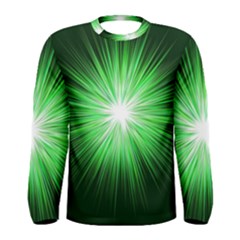 Green Blast Background Men s Long Sleeve Tee by Mariart