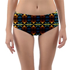 Abstract 20 Reversible Mid-waist Bikini Bottoms by ArtworkByPatrick