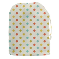 Polka Dots Dot Spots Drawstring Pouch (xxxl) by Vaneshart