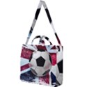Soccer Ball With Great Britain Flag Square Shoulder Tote Bag View1