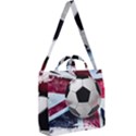 Soccer Ball With Great Britain Flag Square Shoulder Tote Bag View2