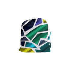 Mosaic Shapes Drawstring Pouch (small) by Vaneshart