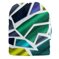 Mosaic Shapes Drawstring Pouch (xxxl) by Vaneshart