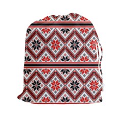 Folklore Ethnic Pattern Background Drawstring Pouch (xxl) by Vaneshart
