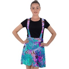 Background Texture Pattern Velvet Suspender Skater Skirt by Vaneshart