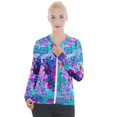 Background Texture Pattern Casual Zip Up Jacket by Vaneshart