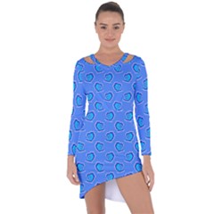 Surfer Pattern Asymmetric Cut-out Shift Dress by bloomingvinedesign