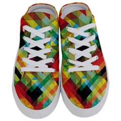Pattern Colorful Geometry Abstract Wallpaper Half Slippers by Vaneshart