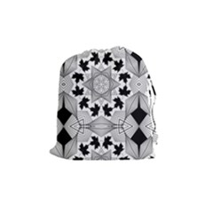 Seamless Pattern With Maple Leaves Drawstring Pouch (medium) by Vaneshart