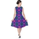 Seamless Wallpaper Art V-Neck Midi Sleeveless Dress  View2