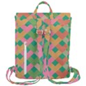 Abstract Seamless Pattern Flap Top Backpack View3