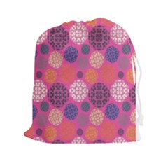 Abstract Seamless Pattern Graphic Pink Drawstring Pouch (xxl) by Vaneshart