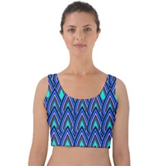 Teardrops In Blue Velvet Crop Top by bloomingvinedesign