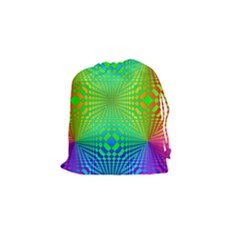 Pattern Colorful Abstract Drawstring Pouch (small) by Vaneshart