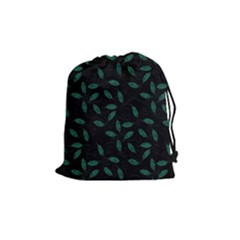 Copper Leaves Drawstring Pouch (medium) by bloomingvinedesign