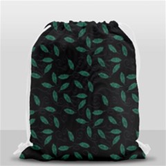 Copper Leaves Drawstring Bag (small) by bloomingvinedesign