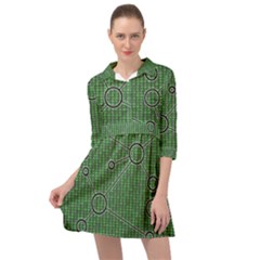 Network Communication Technology Mini Skater Shirt Dress by Bajindul