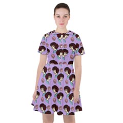 Redhead Girl Pattern Lilac Sailor Dress by snowwhitegirl