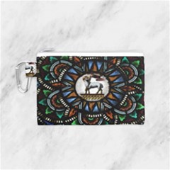 Spain Catalonia Montserrat Church  Stained Glass Canvas Cosmetic Bag (small) by Wegoenart