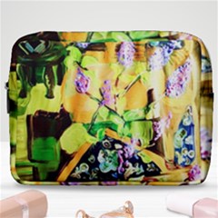 Lilac On A Counter Top 1 Make Up Pouch (large) by bestdesignintheworld