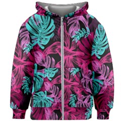 Leaves Kids  Zipper Hoodie Without Drawstring by Sobalvarro