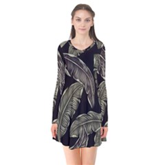 Jungle Long Sleeve V-neck Flare Dress by Sobalvarro